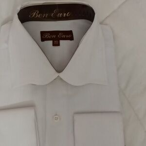 White dress European shirt Ben Euro point collar,100%cotton new